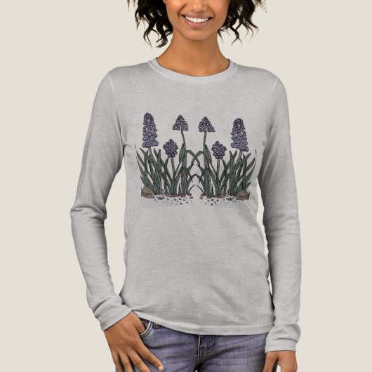 Blaue Traubenhyazinthe Tri-Blend Shirt (Vorderseite)