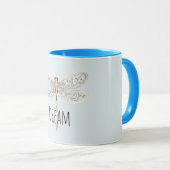 Blaue Traum Libelle Tasse (VorderseiteRechts)