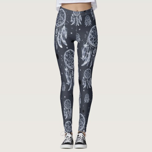Blaue Träumerei Leggings (Vorderseite)