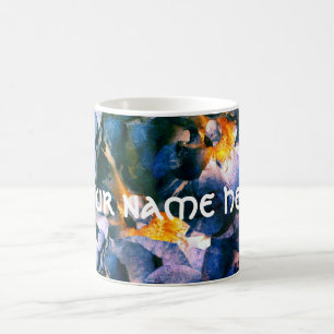 Blaue Träumerei, Rosen Blumenmuster Personalisiert Kaffeetasse