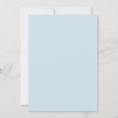 Blaue Träumerose Hochzeit Einladung (Rückseite)