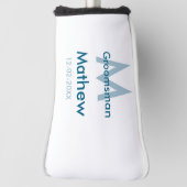 Blaue Trauzeuge mit Namensbuchstaben männlich pro Golf Headcover (Rotieren 90)
