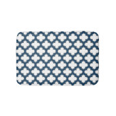Blaue Trellis, Gitter, Quatrefolie Badematte (Vorderseite)