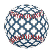 Blaue Trellis, Gitter, Quatrefolie Baseball (Vorderseite)