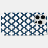 Blaue Trellis, Gitter, Quatrefolie Case-Mate iPhone Hülle (Rückseite (Horizontal))