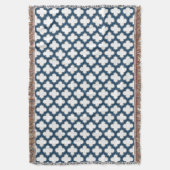 Blaue Trellis, Gitter, Quatrefolie Decke (Vorderseite Vertikal)