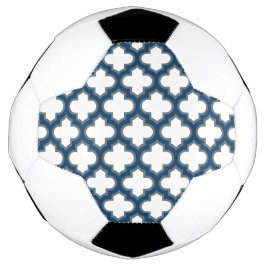 Blaue Trellis, Gitter, Quatrefolie Fußball