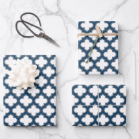 Blaue Trellis, Gitter, Quatrefolie