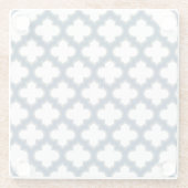 Blaue Trellis, Gitter, Quatrefolie Glasuntersetzer (Rückseite)