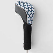 Blaue Trellis, Gitter, Quatrefolie Golf Headcover (angewinkelt)