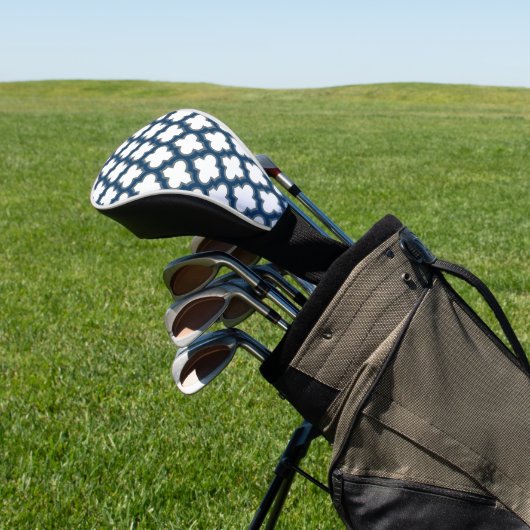Blaue Trellis, Gitter, Quatrefolie Golf Headcover (In SItu)