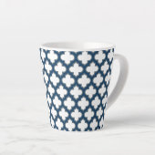 Blaue Trellis, Gitter, Quatrefolie Milchtasse (Rechte Ecke)