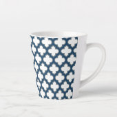 Blaue Trellis, Gitter, Quatrefolie Milchtasse (Rechts)