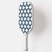 Blaue Trellis, Gitter, Quatrefolie Pickleball Schläger (Links)