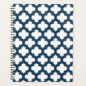 Blaue Trellis, Gitter, Quatrefolie Planer (Vorderseite)