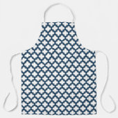 Blaue Trellis, Gitter, Quatrefolie Schürze (Vorderseite)