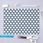 Blaue Trellis, Gitter, Quatrefolie Seidenpapier (Handwerk)