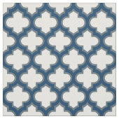 Blaue Trellis, Gitter, Quatrefolie Stoff (Muster)