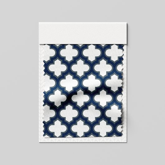 Blaue Trellis, Gitter, Quatrefolie Stoff