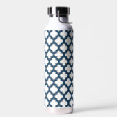 Blaue Trellis, Gitter, Quatrefolie Trinkflasche (Links)