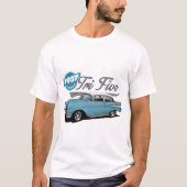 Blaue Tri fünf T-Shirt (Vorderseite)