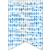 Blaue Triangle-Muster Jagdfahnen - Moderne Dekorat Wimpelkette (Zweite Fahne)