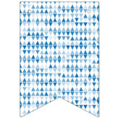 Blaue Triangle-Muster Jagdfahnen - Moderne Dekorat Wimpelkette (Dritte Fahne)