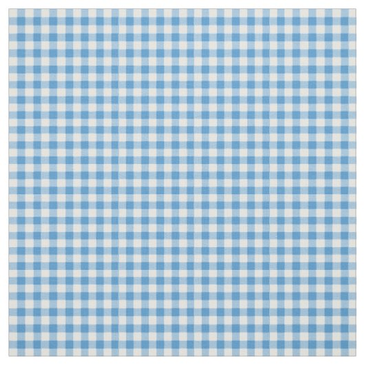 Blaue Trichterwinden-Karo-Muster Stoff (Muster)