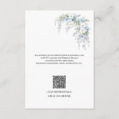 Blaue Trichterwinden QR-Code-Beilagekarte Begleitkarte (Rückseite)