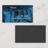 Blaue Trommeln Visitenkarte (Vorne/Hinten)