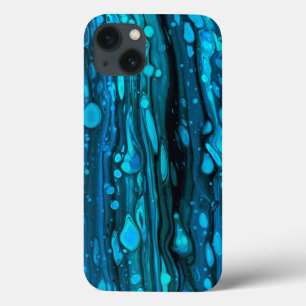 Blaue Tropfen Akryllische Pouring Abstrakter Fluid Case-Mate iPhone Hülle