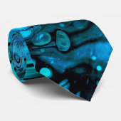 Blaue Tropfen Akryllische Pouring Abstrakter Fluid Krawatte (Gerollt)