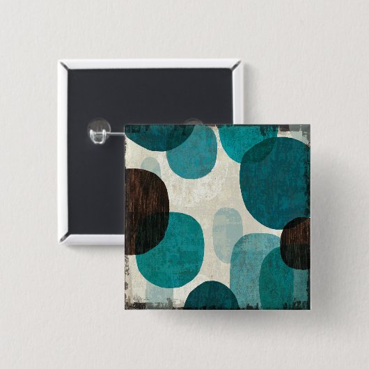 Blaue Tropfen Button (Vorne & Hinten)