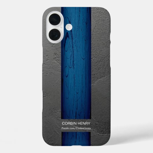 Blaue Tropfen-Name Abstrakte Textur Case-Mate iPhone Hülle (Rückseite)