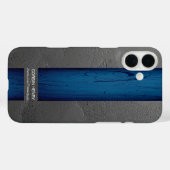Blaue Tropfen-Name Abstrakte Textur Case-Mate iPhone Hülle (Rückseite (Horizontal))