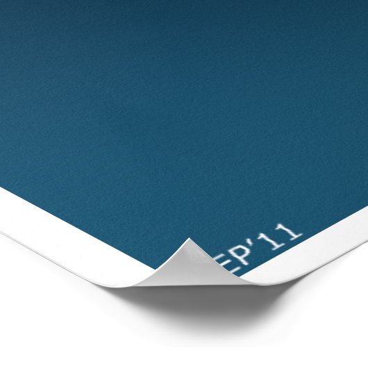 Blaue Tropfen Poster (Ecke)