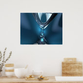 Blaue Tropfen Poster (Küche)