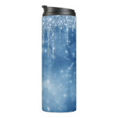 Blaue Tropfröhre Glitzer Thermal Tumbler Thermosbecher (Nach rechts gedreht)