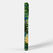 Blaue tropische Blätter Ananas Case-Mate iPhone Hülle (Rückseite / Rechts)