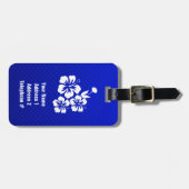 Blaue tropische Blume Gepäckanhänger (Vorderseite horizontal)