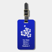 Blaue tropische Blume Gepäckanhänger (Vorderseite vertikal)