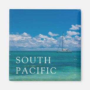 Blaue tropische Bucht-Seelandschaft Magnet