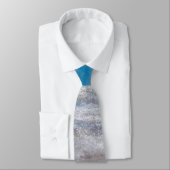 Blaue Tropische Hochzeitswellen am Strand Krawatte (Gebunden)