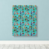 Blaue tropische Meereswelt Paradies Wasserfarbe Leinwanddruck (Insitu (Holzboden))