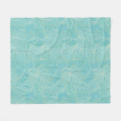 Blaue tropische Palmen-Blätter Fleecedecke (Vorderseite (Horizontal))