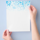 Blaue tropische Palmen Flyer (Hand)