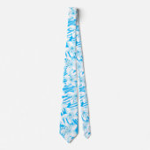 Blaue tropische Palmen Krawatte (Vorderseite)