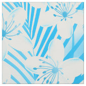 Blaue tropische Palmen Stoff (Muster)