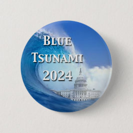 Blaue Tsunami-Wahl 2024 Button