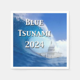Blaue Tsunami-Wahl 2024 Serviette